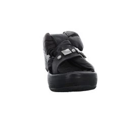 A.S.98 Damen Wedges Sandalen Arca Pantolette Fußbett Bequem Freizeit Glattleder Uni Wedge-Sneakers - Schwarz -Schuh Verkauf 24687932 04