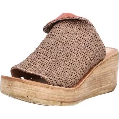 A.S.98 Pantolette Keilsandaletten - Cognac
