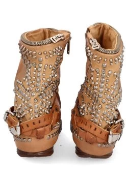 A.S.98 Cowboy-/Bikerstiefelette - Brown -Schuh Verkauf 2545f68036a64749b443f2bbbd129576