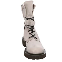 A.S.98 Damen Stiefeletten Schuhe Schnürboots Elegant Freizeit Glattleder Uni Schnürstiefeletten - Hellgrau -Schuh Verkauf 27185157 03