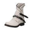 A.S.98 Damen Stiefel Schuhe Boots Elegant Freizeit Nieten Glattleder Uni Klassische Stiefel - Hellgrau -Schuh Verkauf 27202346 01