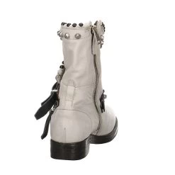 A.S.98 Damen Stiefel Schuhe Boots Elegant Freizeit Nieten Glattleder Uni Klassische Stiefel - Hellgrau -Schuh Verkauf 27202346 04