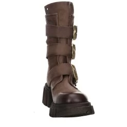 A.S.98 Damen Stiefeletten Schuhe Boots Elegant Freizeit Glattleder Uni Plateau-Stiefeletten - Braun -Schuh Verkauf 27299000 03