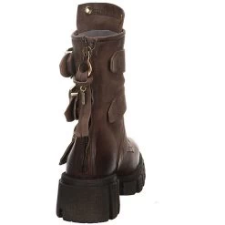 A.S.98 Damen Stiefeletten Schuhe Boots Elegant Freizeit Glattleder Uni Plateau-Stiefeletten - Braun -Schuh Verkauf 27299000 04