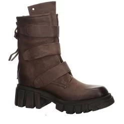 A.S.98 Damen Stiefeletten Schuhe Boots Elegant Freizeit Glattleder Uni Plateau-Stiefeletten - Braun -Schuh Verkauf 27299000 06