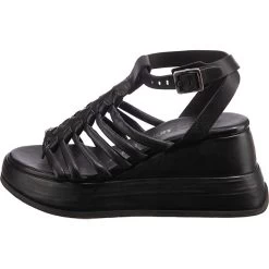 A.S.98 Reale Keilsandaletten - Schwarz -Schuh Verkauf 28197941 03