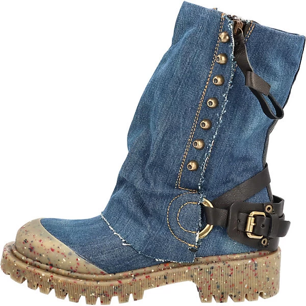 A.S.98 Stulpenstiefeletten Biker Boots - Blue Denim 4 A.S.98 Stulpenstiefeletten Biker Boots - Blue Denim – Bild 2