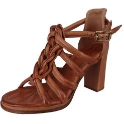 A.S.98 Damen Sandalen Berrix 2651 A85002-0101 Braun 6020 Camel Leder Klassische Sandalen - Braun