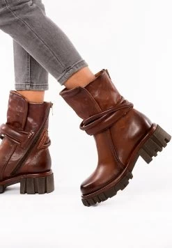 A.S.98 Plateaustiefelette - Cognac