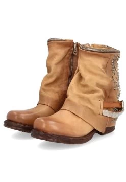 A.S.98 Cowboy-/Bikerstiefelette - Brown -Schuh Verkauf b83ec71ff44443cfbbaef5f6b6685d51